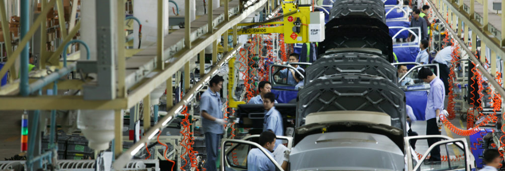 上海大众汽车生产流水线