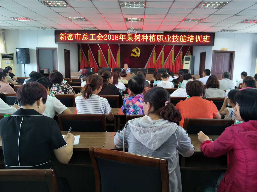 新密市总工会在袁庄乡开展果树种植职业技术培训